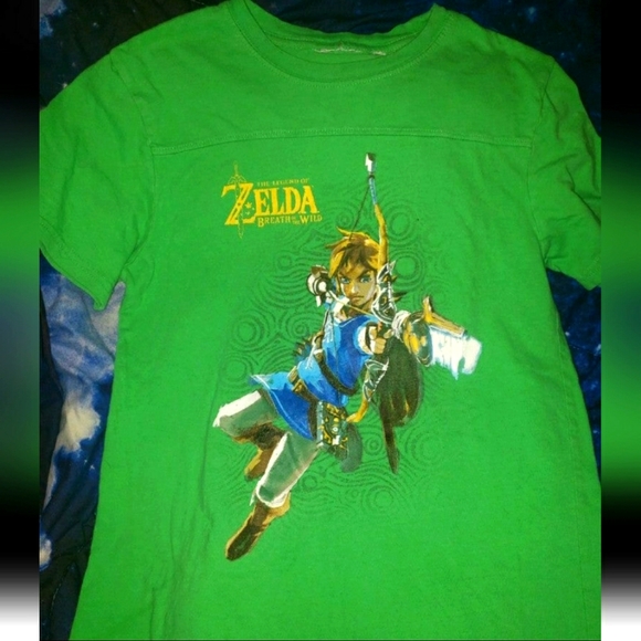 Other - Nintendo The Legend of Zelda Breath of The Wild Link Green Boys T-Shirt XL 14-16